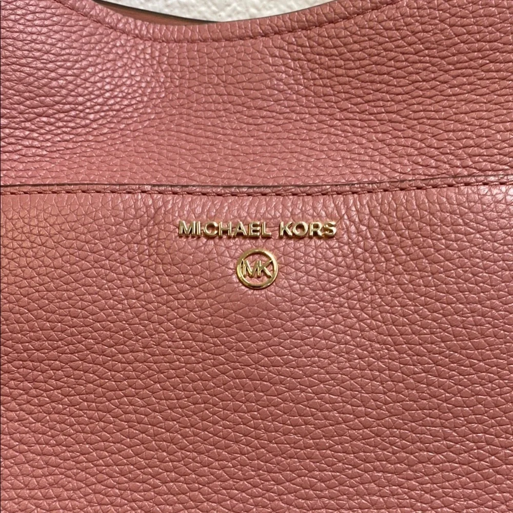 Michael Kors Pink Shoulder Bag with Gold Hardware
